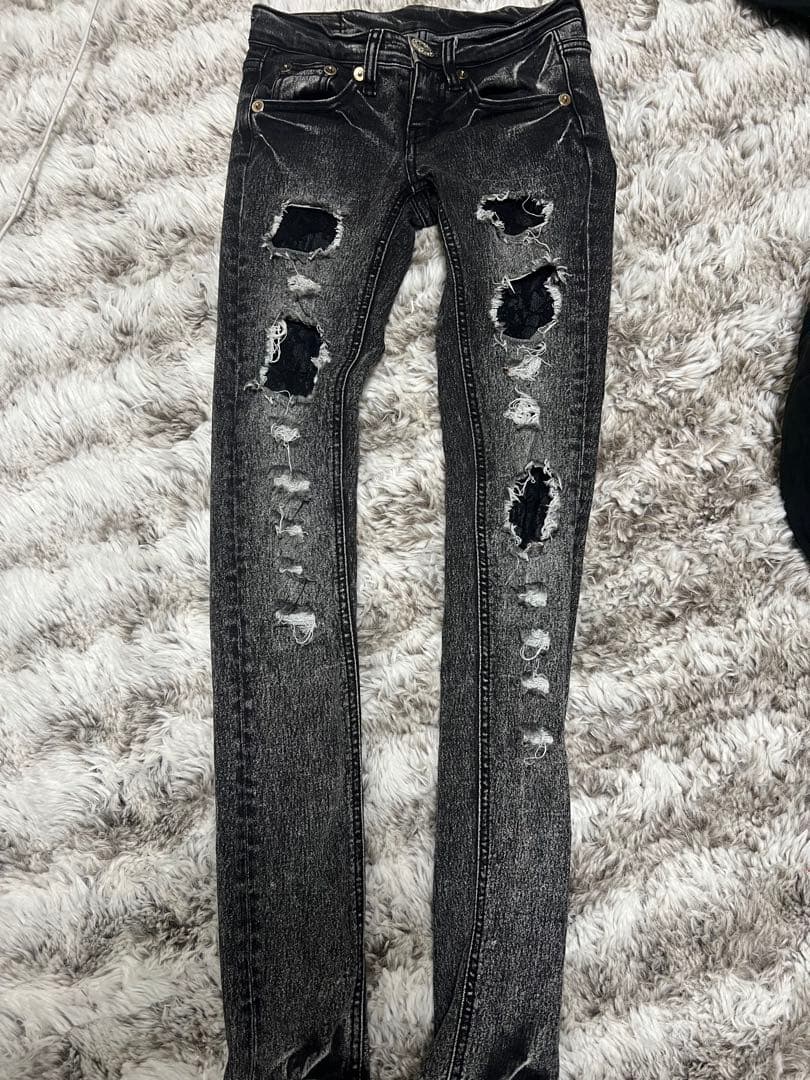 本日限定値下げ　d.i.a JEANS ダメージスキニーデニム ブラック