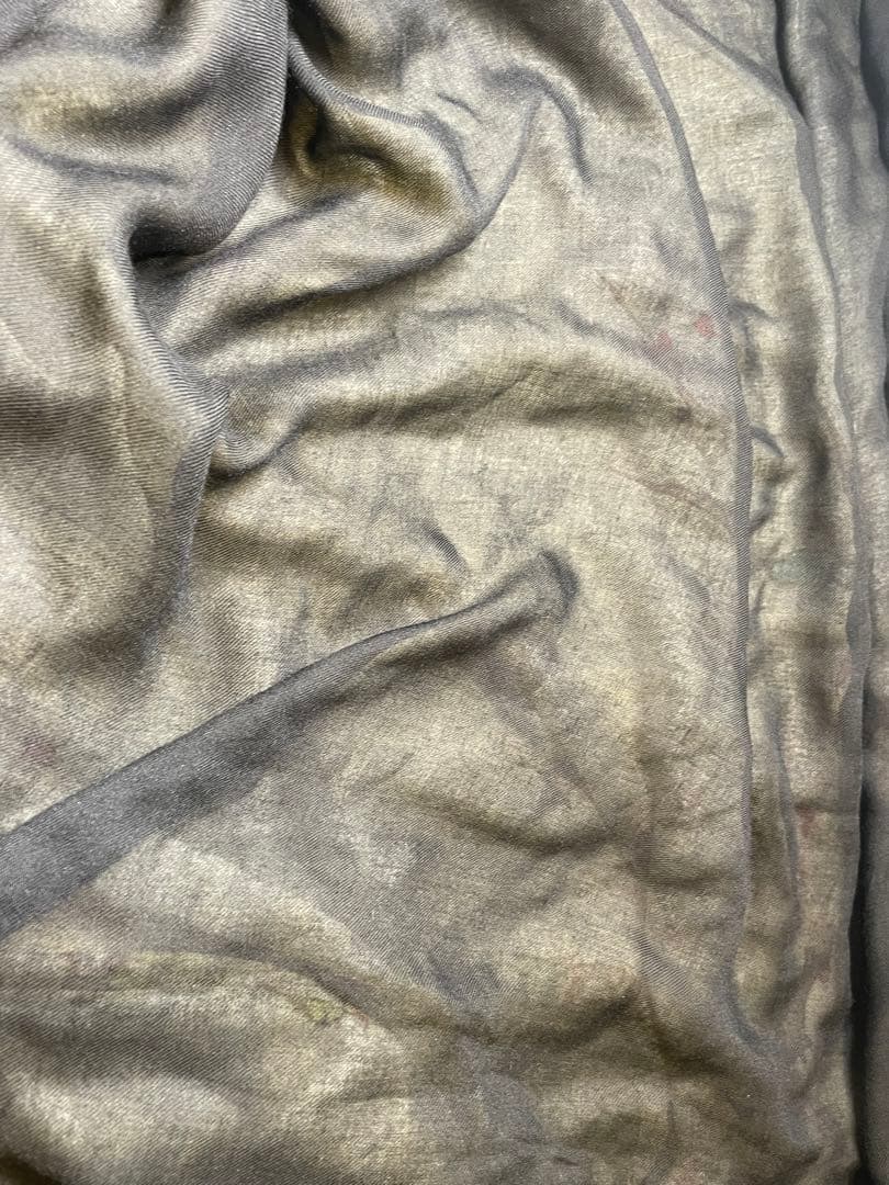 【極美品】LOEWE ロエベ 花柄　ストール　クリーム＆ブラック　カシミヤ入り