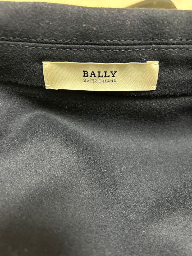 BALLY ネイビー ステンカラーコート Lサイズ