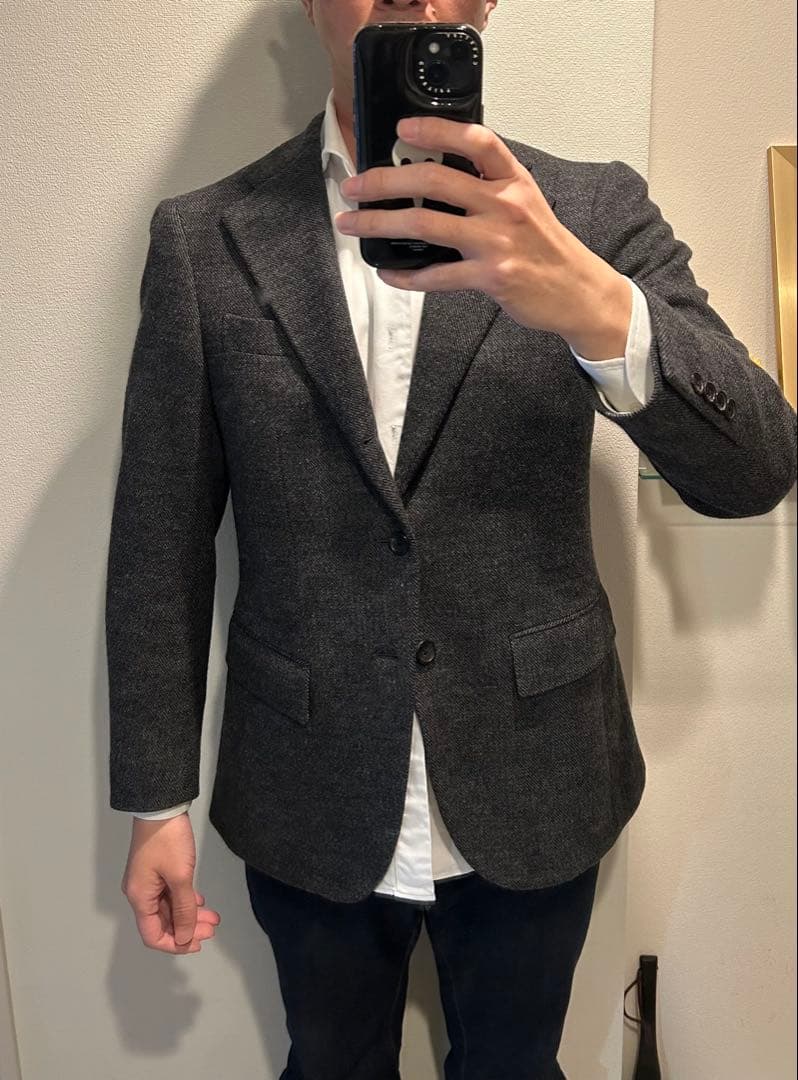 BALLY ネイビー ステンカラーコート Lサイズ