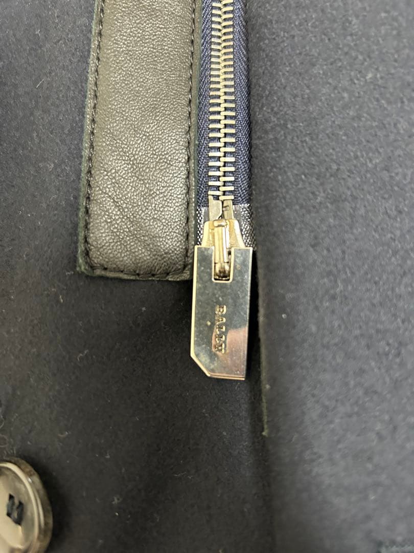 BALLY ネイビー ステンカラーコート Lサイズ