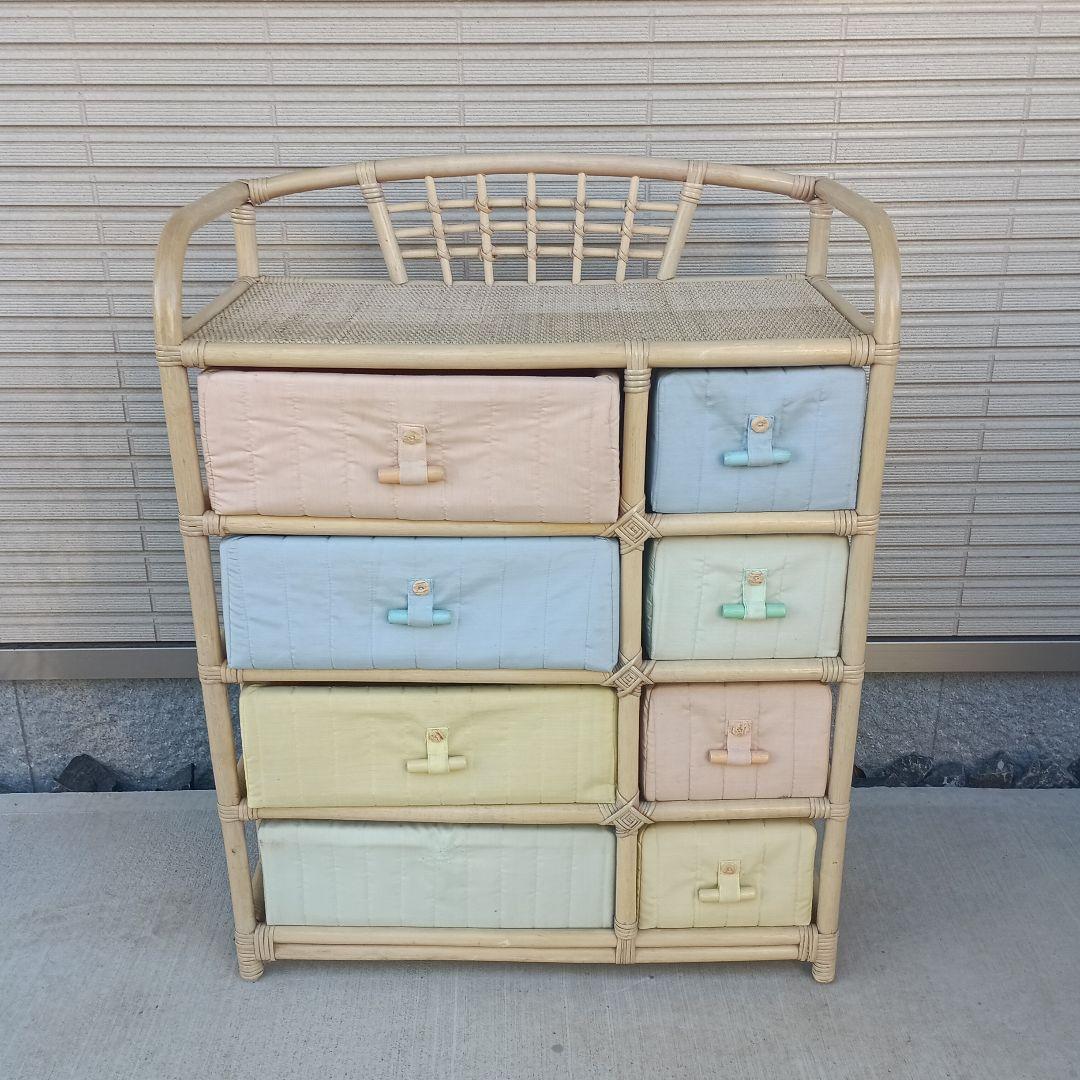 ラタン　藤　カラーボックス　収納　ランドリー　チェスト　ラック