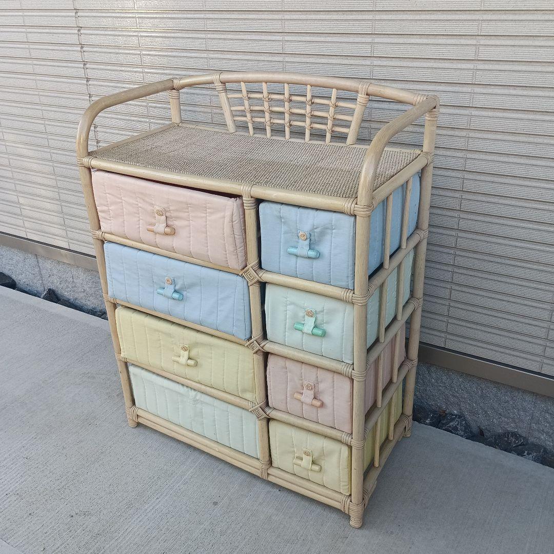 ラタン　藤　カラーボックス　収納　ランドリー　チェスト　ラック