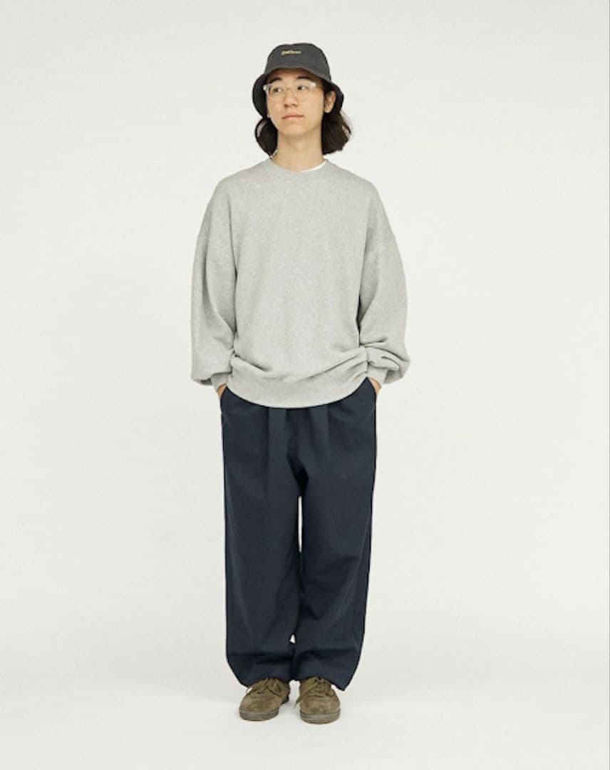 パンツ DOWN FABRIC TWO TUCK TRACK PANTS