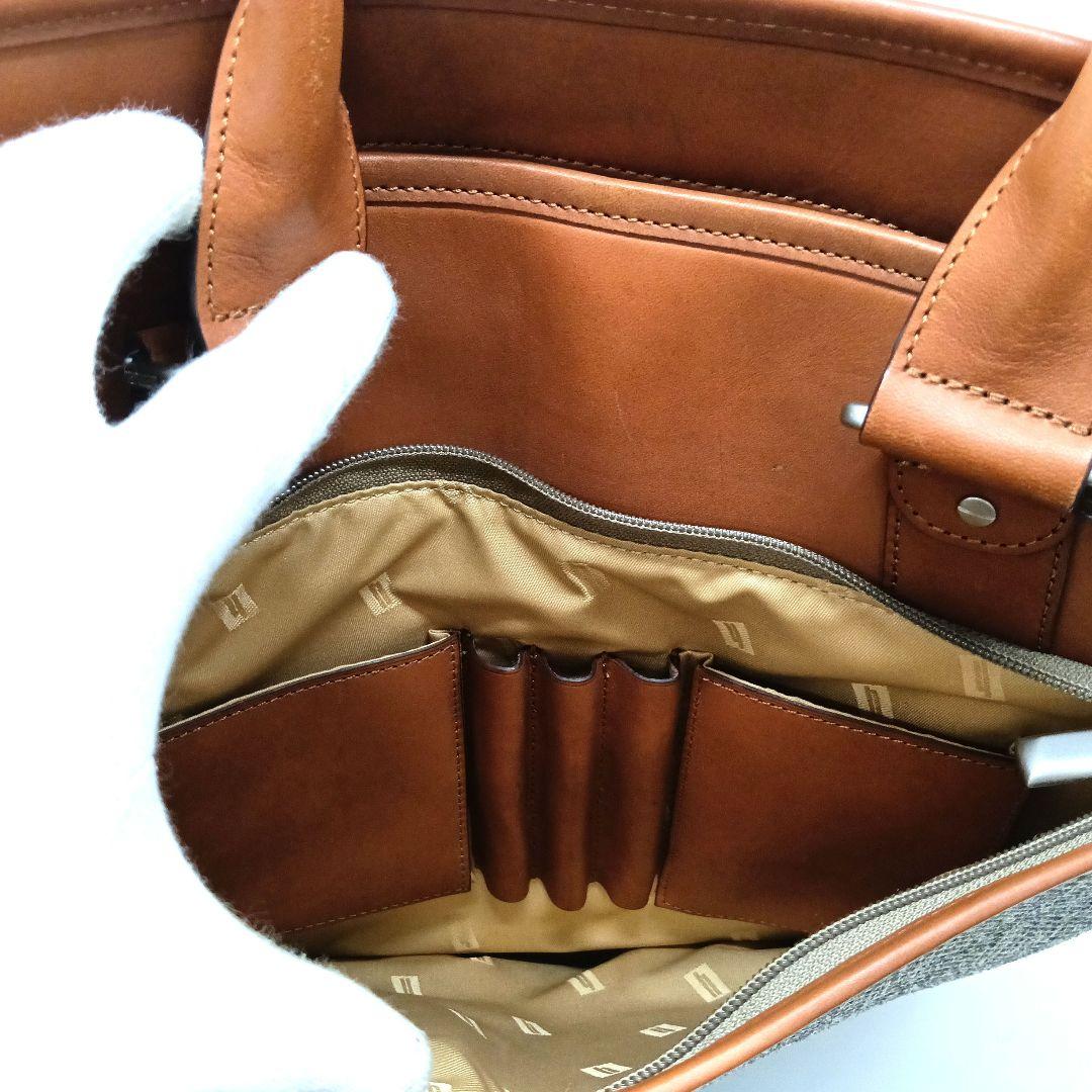 Hartmann　ブラウン ベージュ トートバッグ レザー　上291