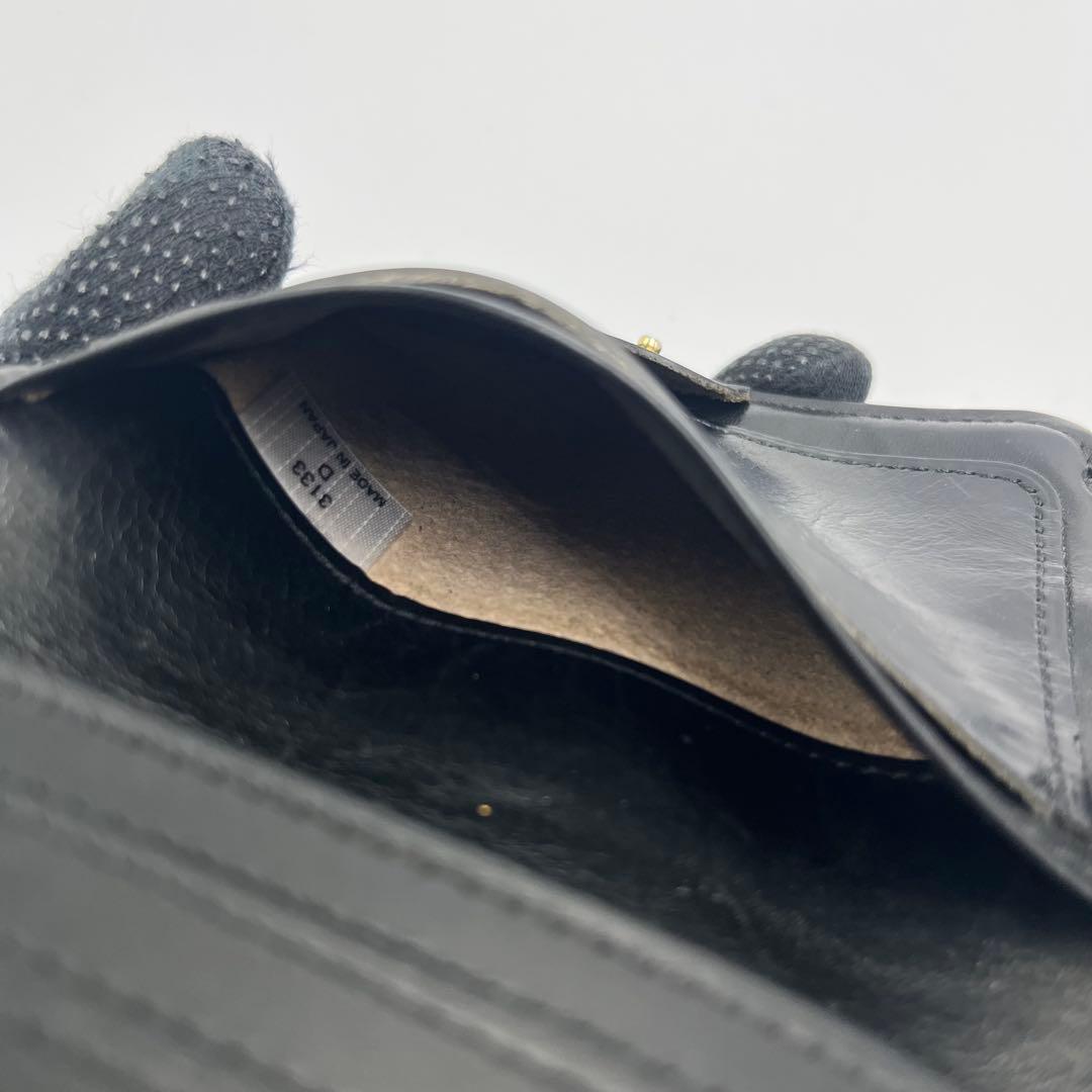 希少 美品 ポーター ソーク 二つ折り財布 コンパクトウォレット 黒 箱付き