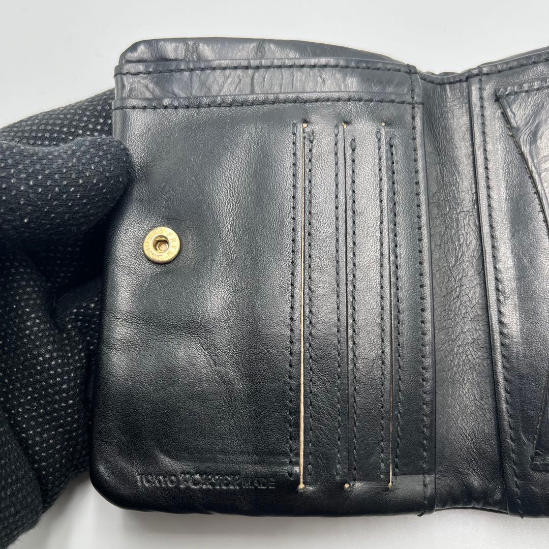 希少 美品 ポーター ソーク 二つ折り財布 コンパクトウォレット 黒 箱付き