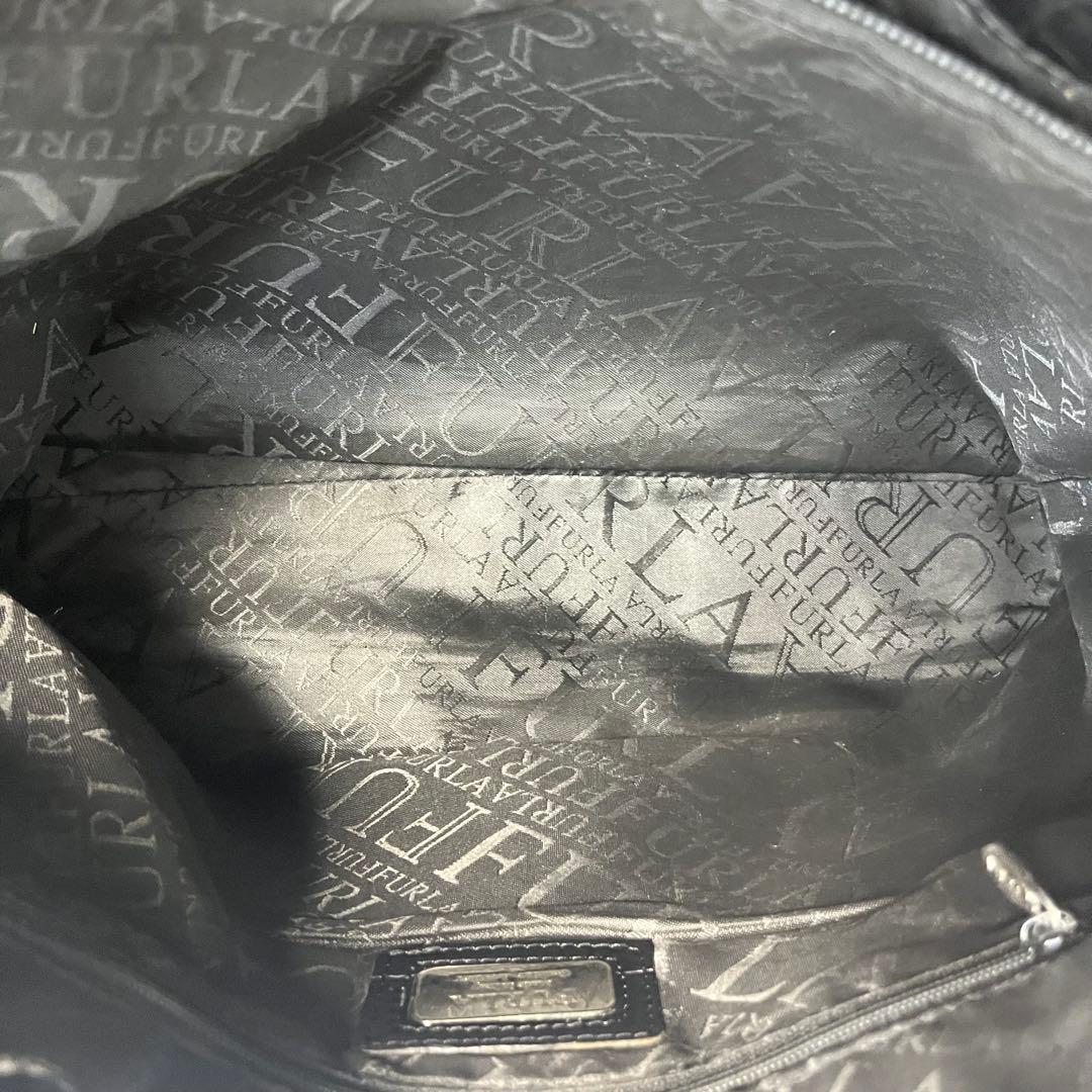 FURLA クロコダイル型押し フルラ トートバッグ ブラック A4 男女兼用