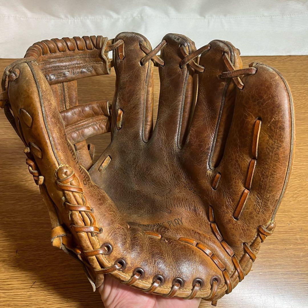 ミズノ ワールドウィン 一般硬式 グローブ グラブ 赤カップ 良品 内野用