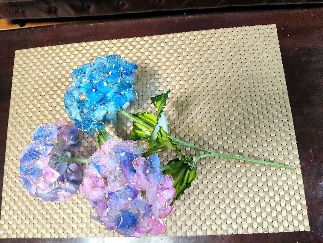 ネム　アメリカンフラワー花瓶付き紫陽花