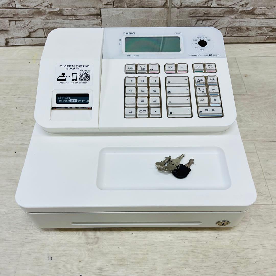 CASIO カシオ 電子レジスター SR-G3 ホワイト Bluetooth搭載