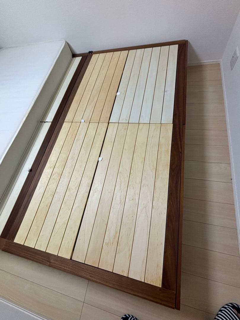 値下げ！無印良品 木製すのこベッド 引き出し収納付き マットレス付属可能