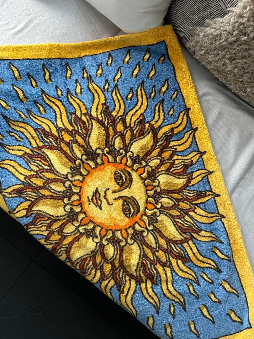 エルメス　ソレイユ　ビーチマット　タオル　オレンジ