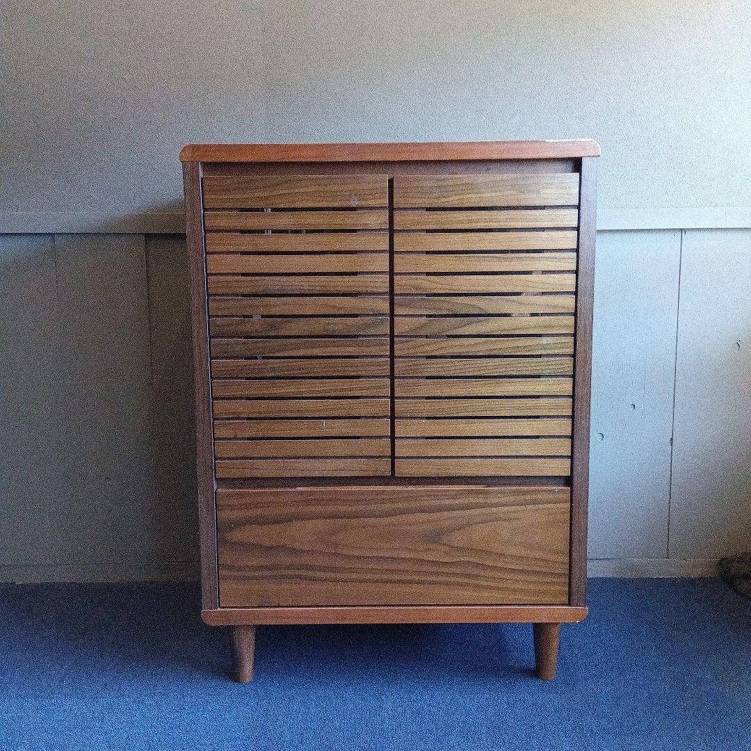 木製キャビネット 引き出し付き 　棚板無し