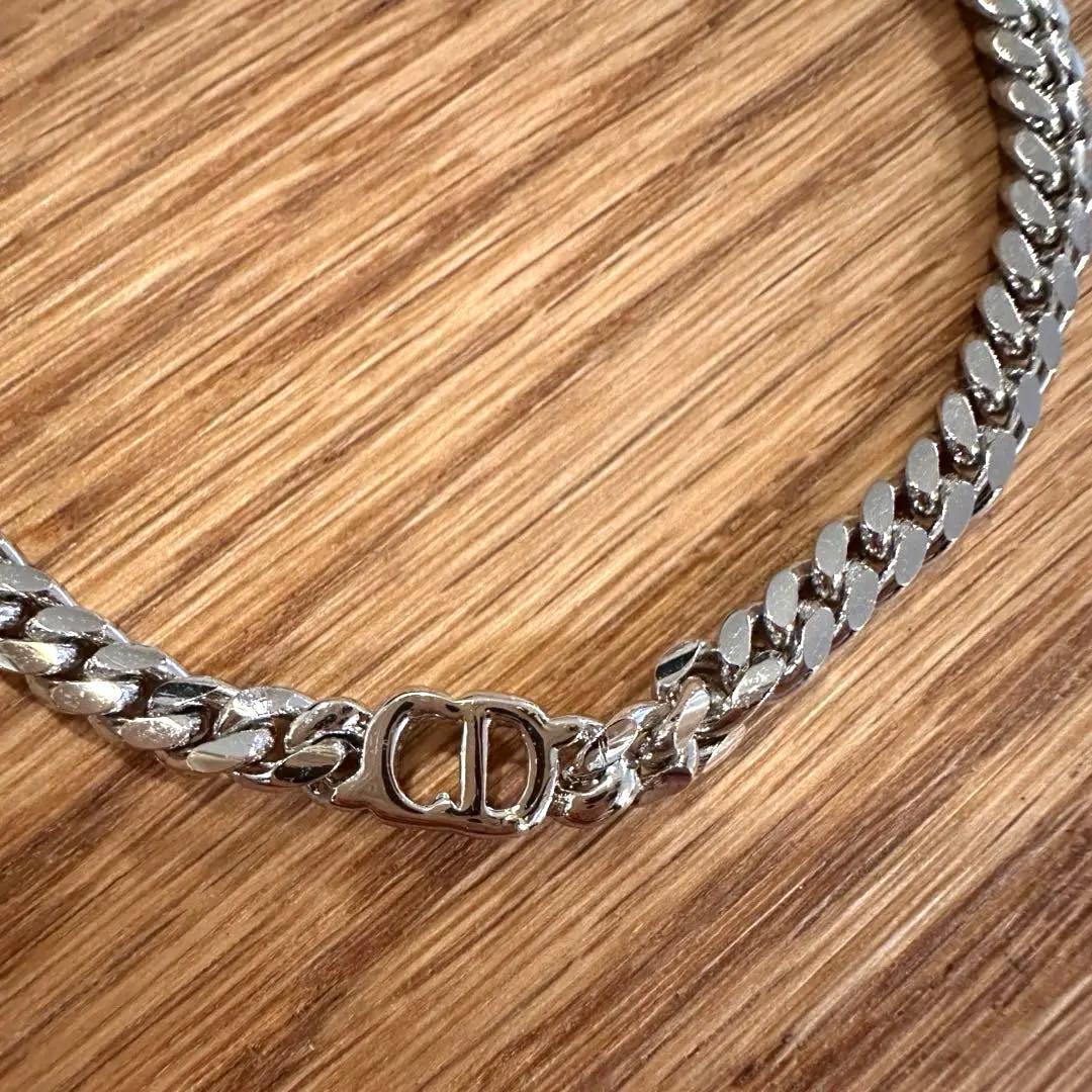 美品★Christian Dior ロゴ 喜平 チェーン シルバーブレスレット