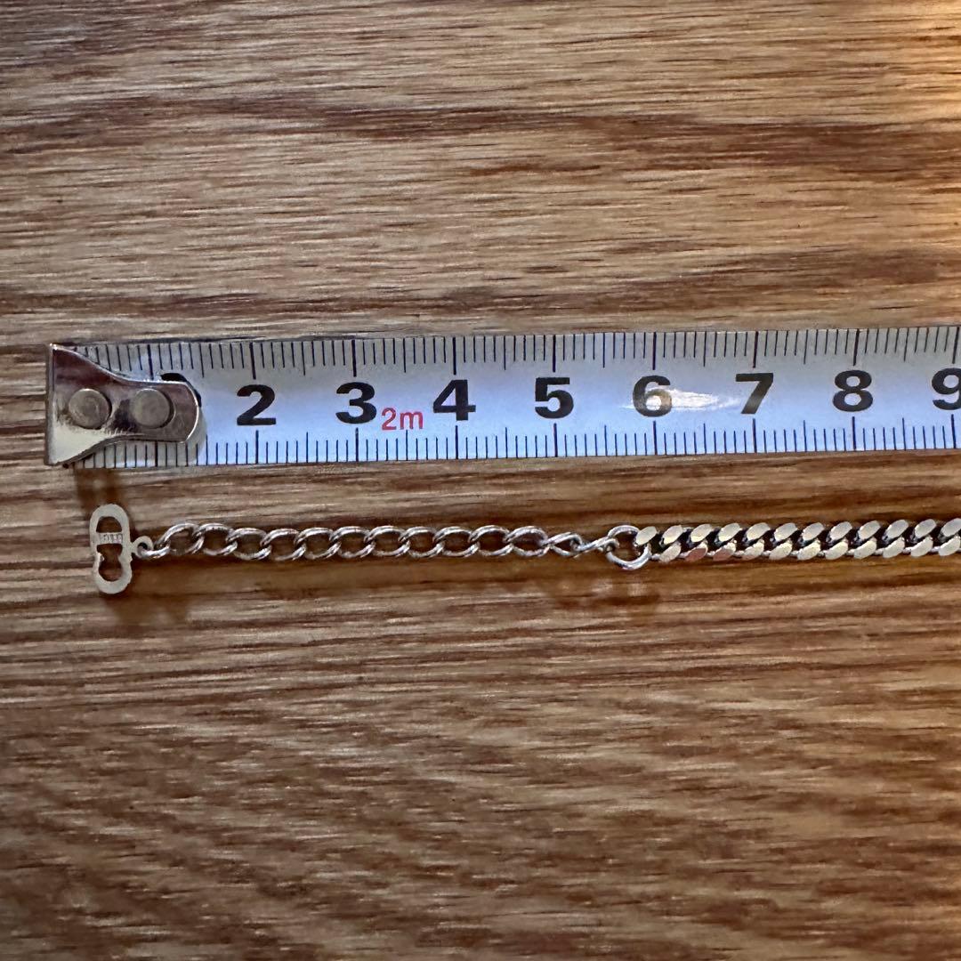 美品★Christian Dior ロゴ 喜平 チェーン シルバーブレスレット