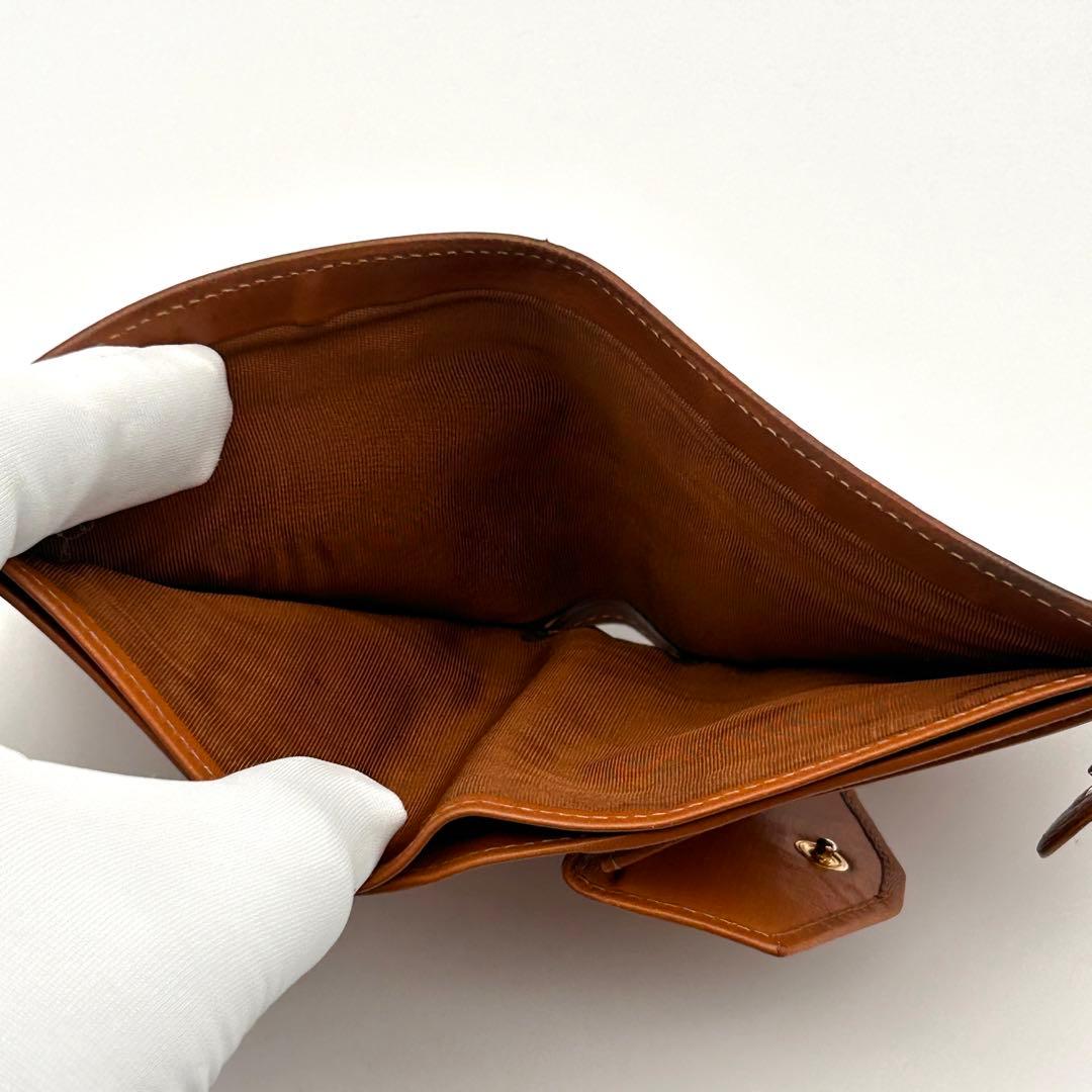 美品✨ CELINE セリーヌ 二つ折り財布 マカダム柄 ブラウン レザー