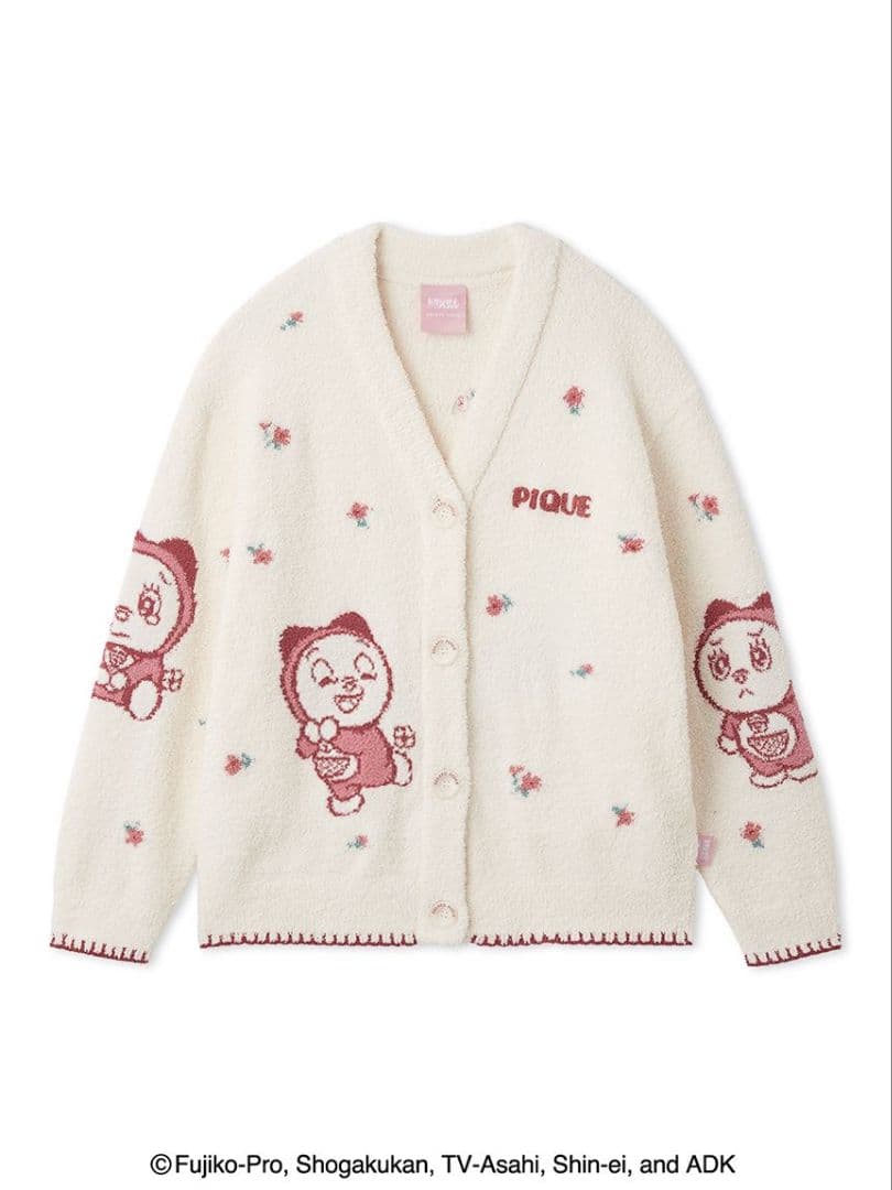 【ドラえもん】【レディース】ベビモコジャガードカーディガン ドラミちゃん