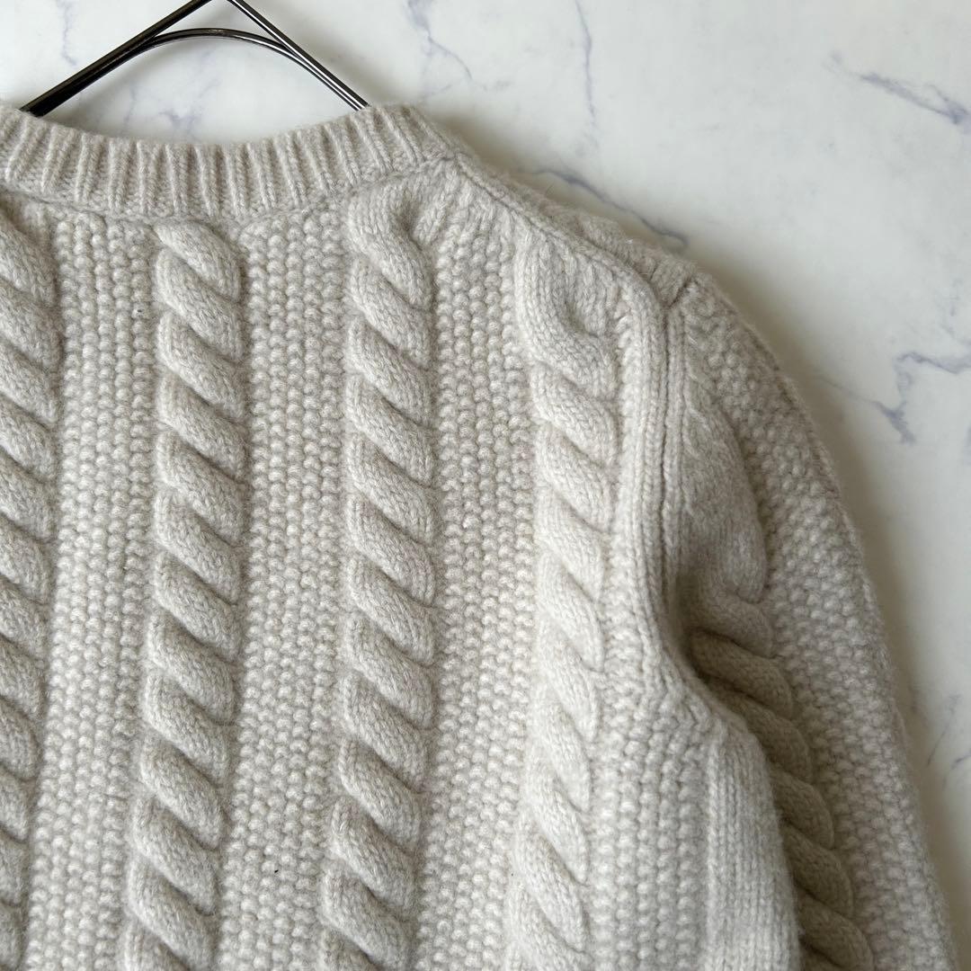 モンクレール 2023年モデル セーター ニット カシミヤ混ワッペン ケーブル