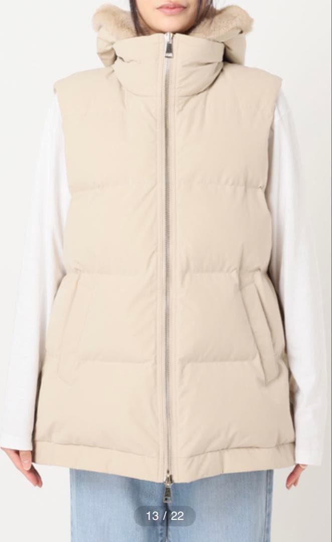 LOU ANDREAルーアンドレアFAKE MINKVEST新品タグ★9.9万円