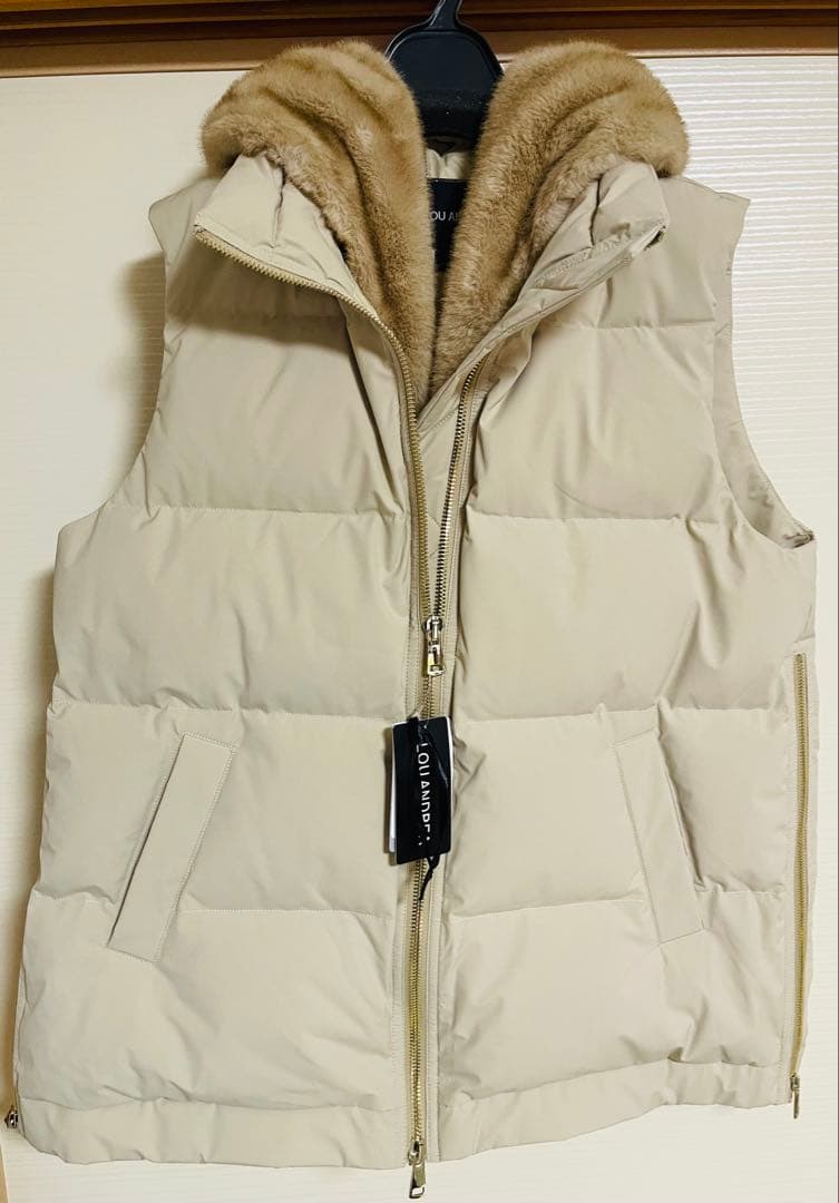 LOU ANDREAルーアンドレアFAKE MINKVEST新品タグ★9.9万円