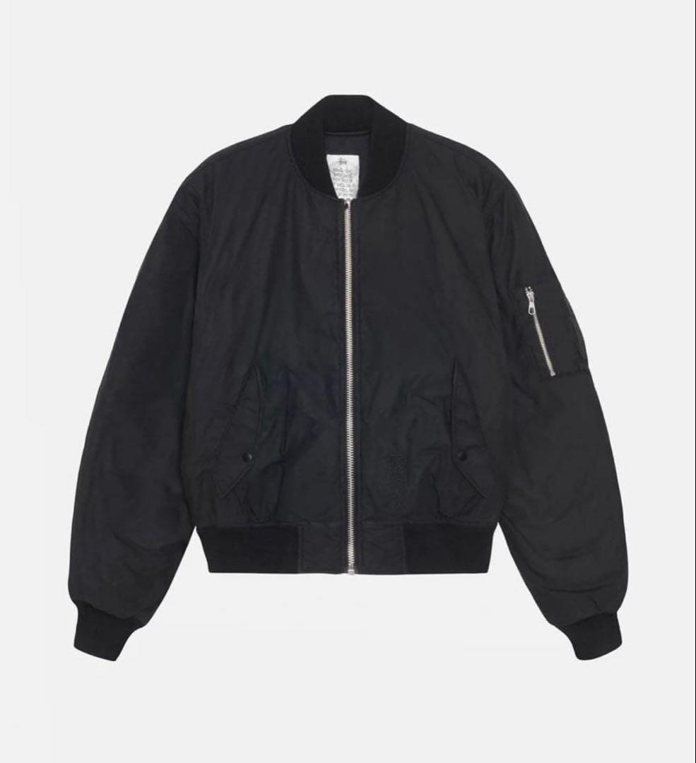 【最安値】stussy WAXED BUILT BOMBER JACKET