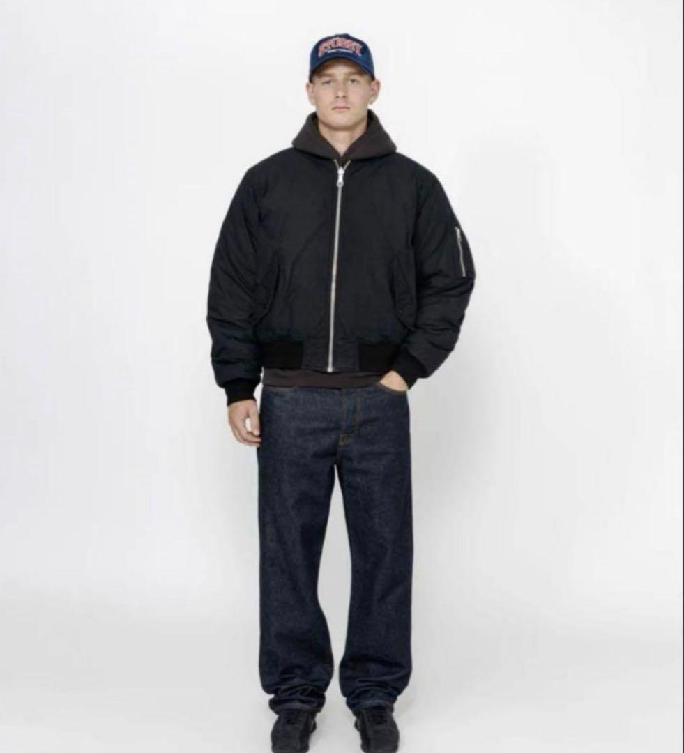 【最安値】stussy WAXED BUILT BOMBER JACKET