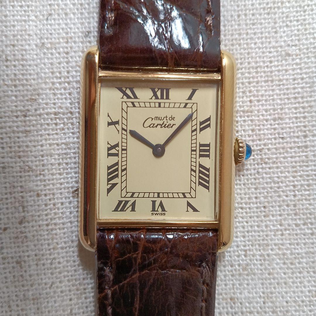 カルティエ　マストタンク　LM　手巻き　ヴェルメイユ　新品仕上げ済　メンズサイズ