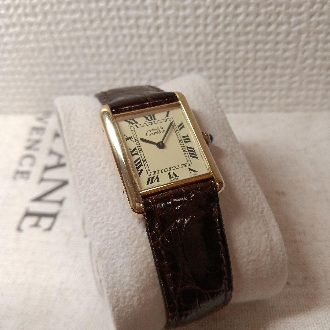 カルティエ　マストタンク　LM　手巻き　ヴェルメイユ　新品仕上げ済　メンズサイズ
