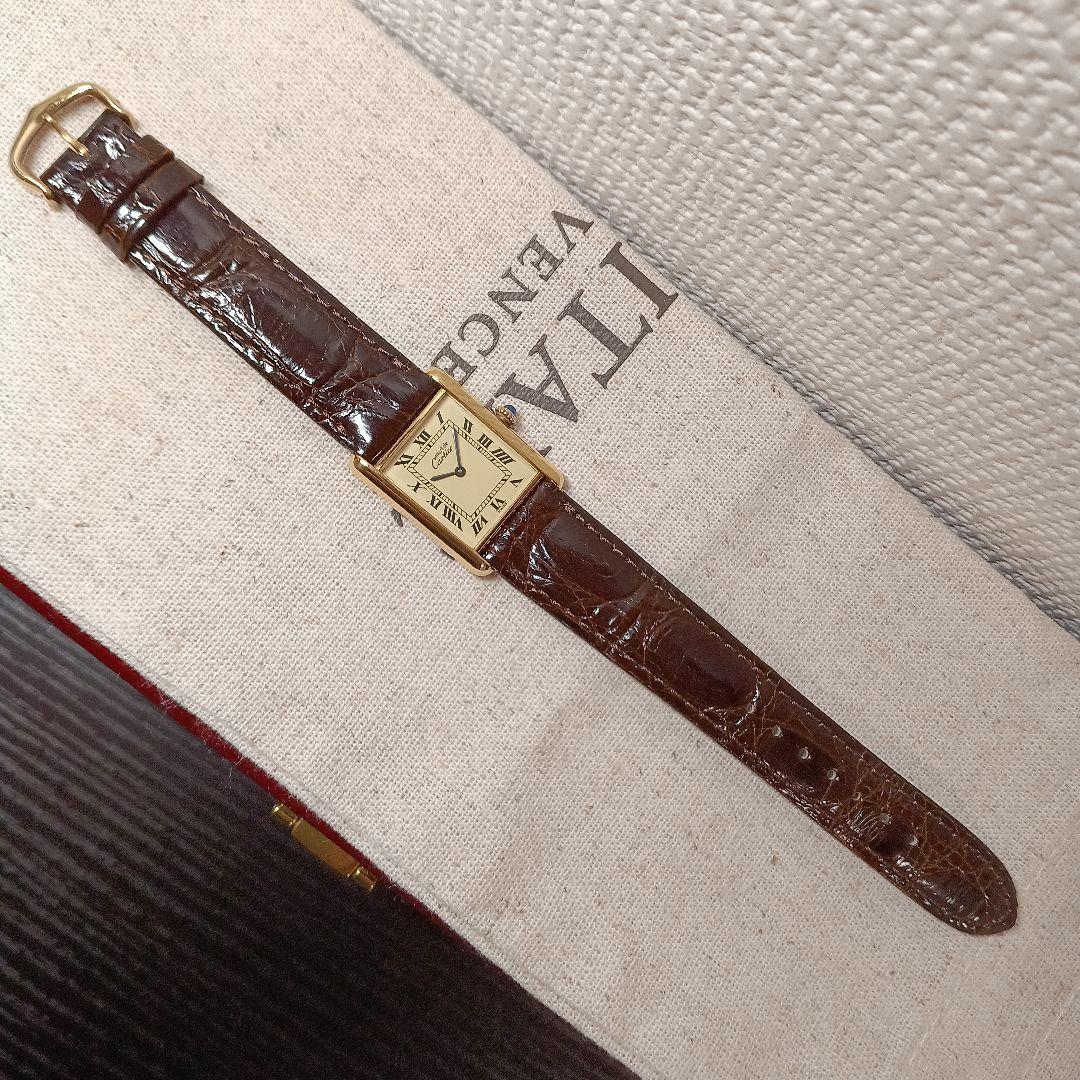 カルティエ　マストタンク　LM　手巻き　ヴェルメイユ　新品仕上げ済　メンズサイズ