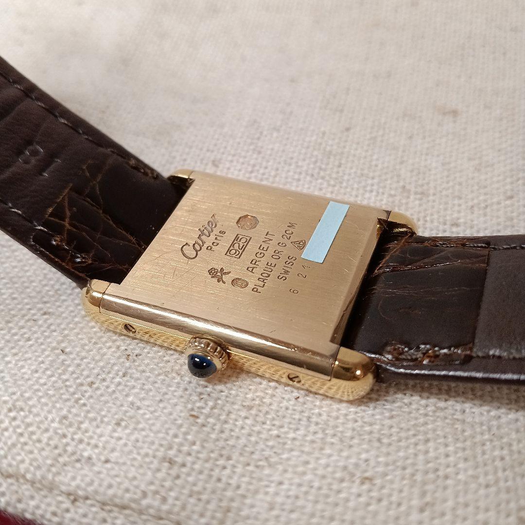 カルティエ　マストタンク　LM　手巻き　ヴェルメイユ　新品仕上げ済　メンズサイズ