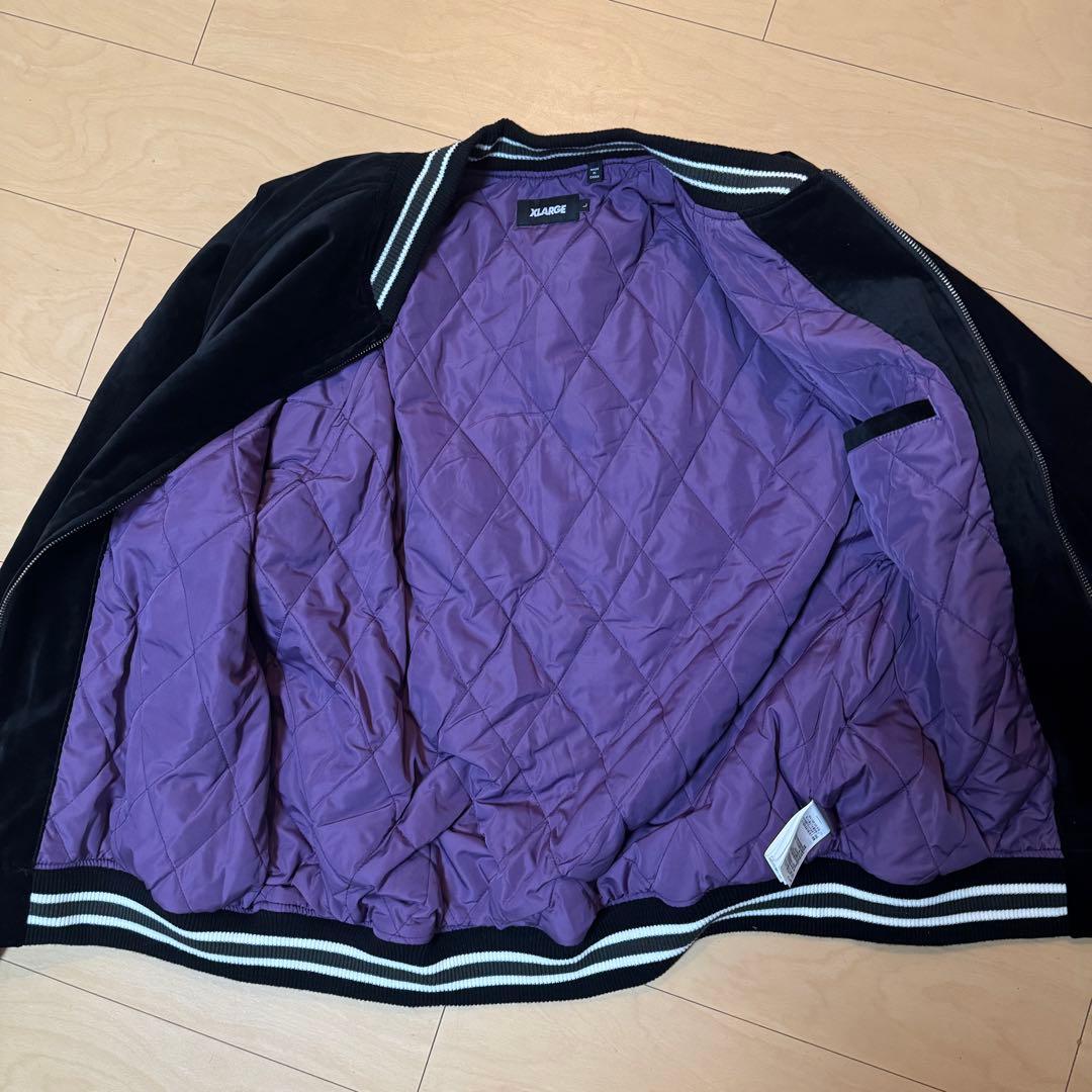 XLARGE（エクストララージ） スカジャン スーベニアジャケット ベロア 黒