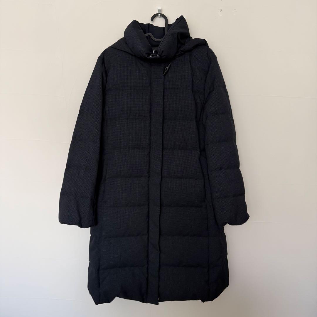 美品 J.PRESS 千鳥 グレンチェック ロング ダウン コート 11