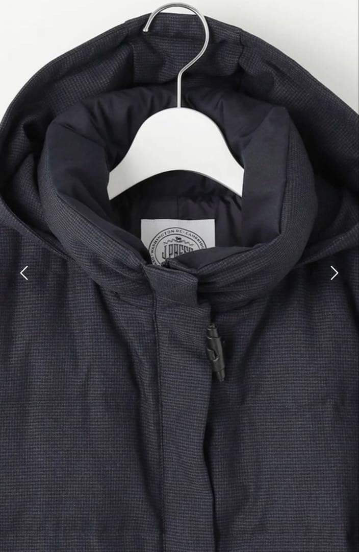 美品 J.PRESS 千鳥 グレンチェック ロング ダウン コート 11