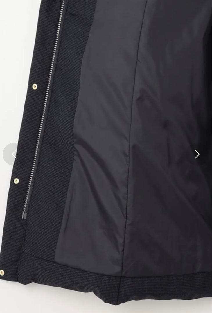 美品 J.PRESS 千鳥 グレンチェック ロング ダウン コート 11