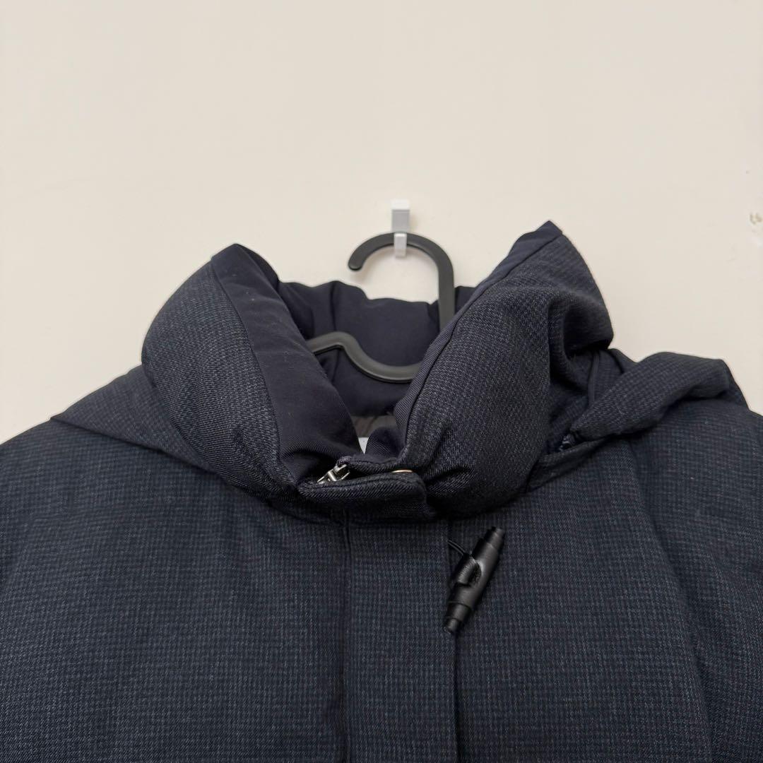 美品 J.PRESS 千鳥 グレンチェック ロング ダウン コート 11