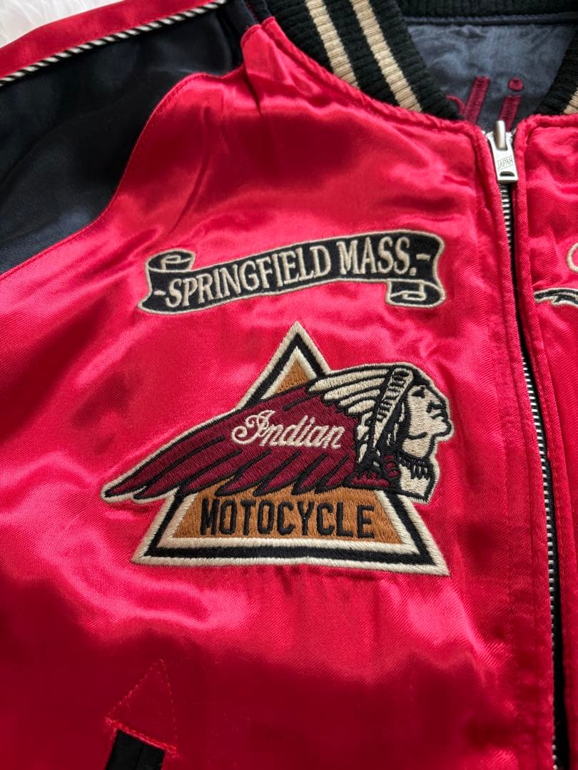 希少BETTYBOOP×INDIANリバーシブルスカジャンS