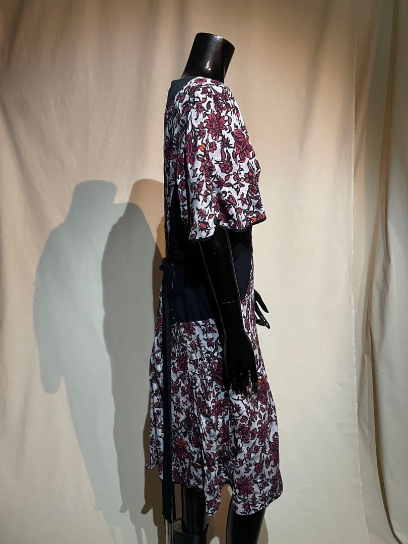 LOUIS VUITTON ブラックフローラルワンピースドレス M