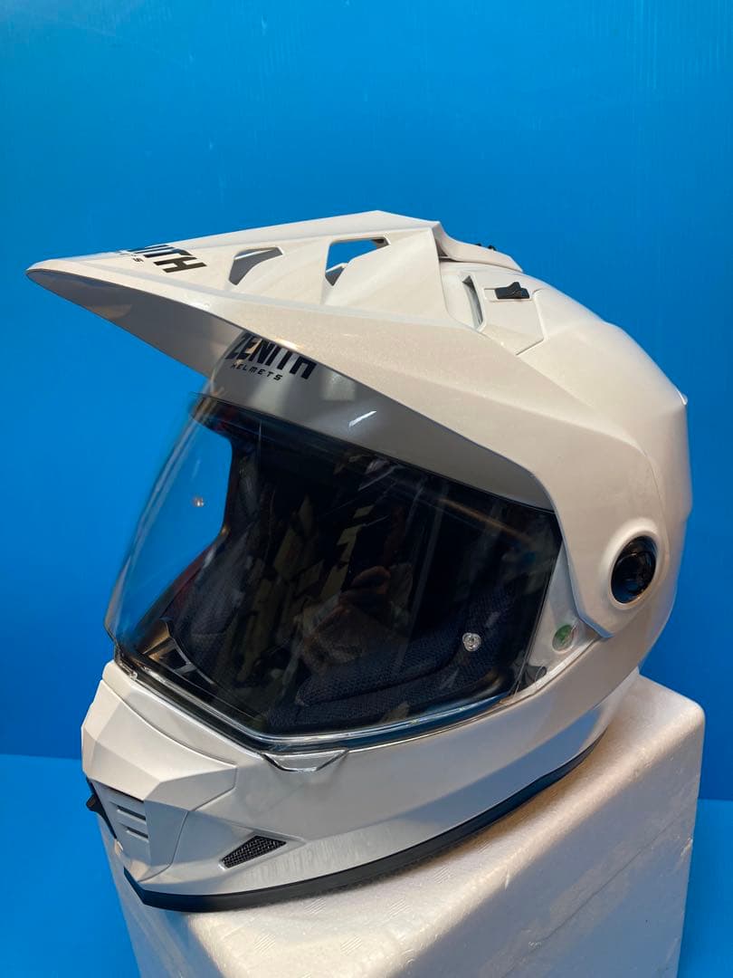 【超美品】ヤマハ ゼニスヘルメット YX-6 ホワイトM オフ&アドベンチャー