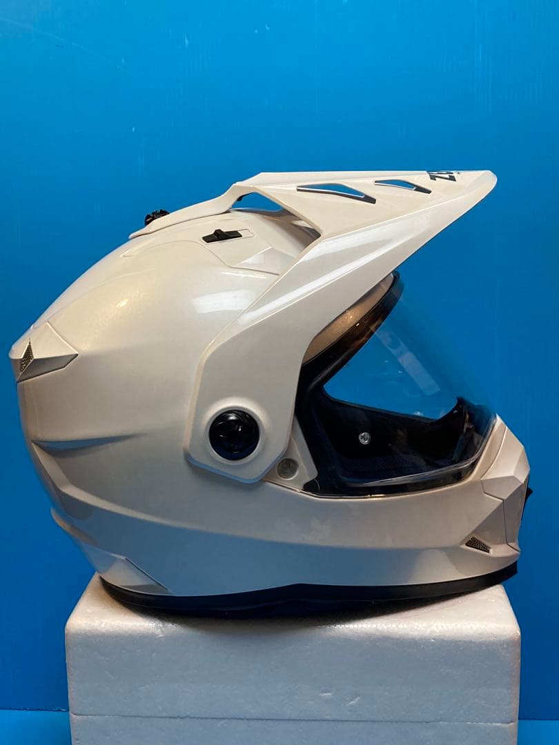 【超美品】ヤマハ ゼニスヘルメット YX-6 ホワイトM オフ&アドベンチャー