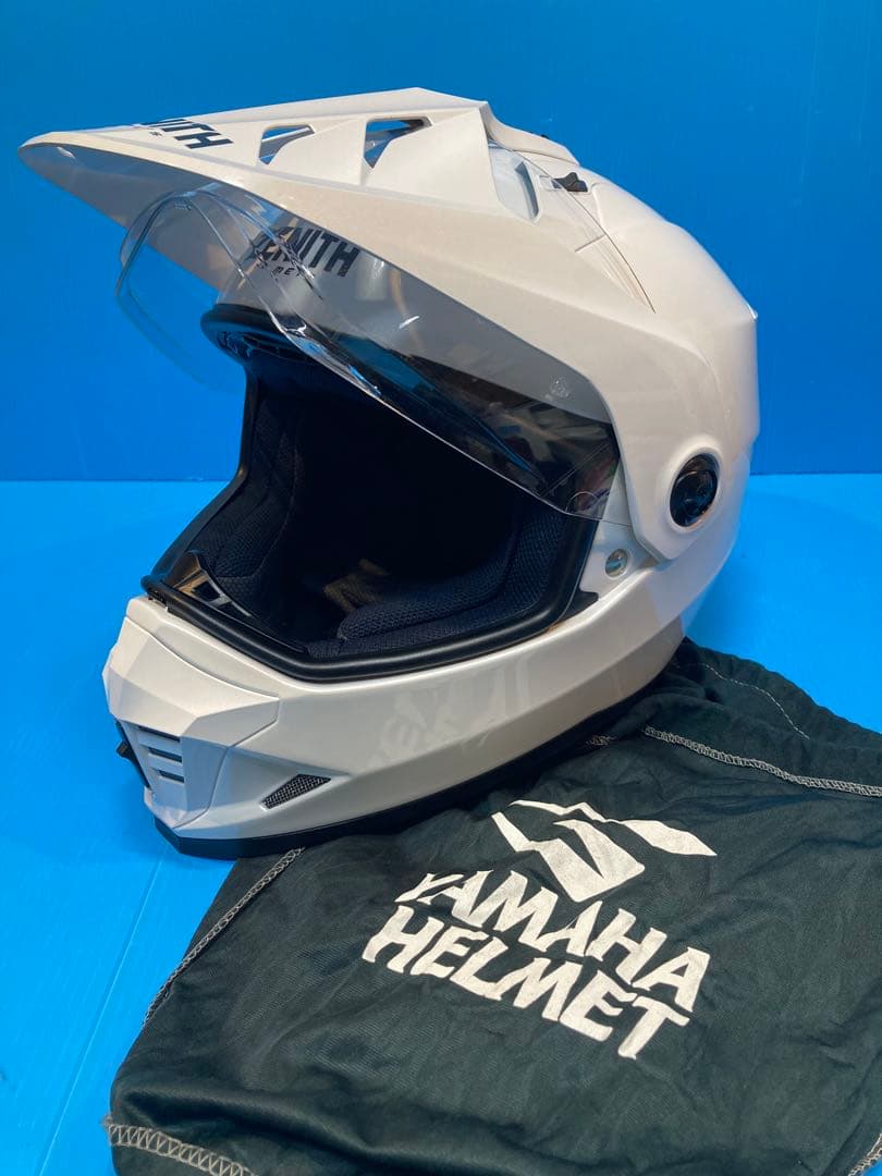 【超美品】ヤマハ ゼニスヘルメット YX-6 ホワイトM オフ&アドベンチャー