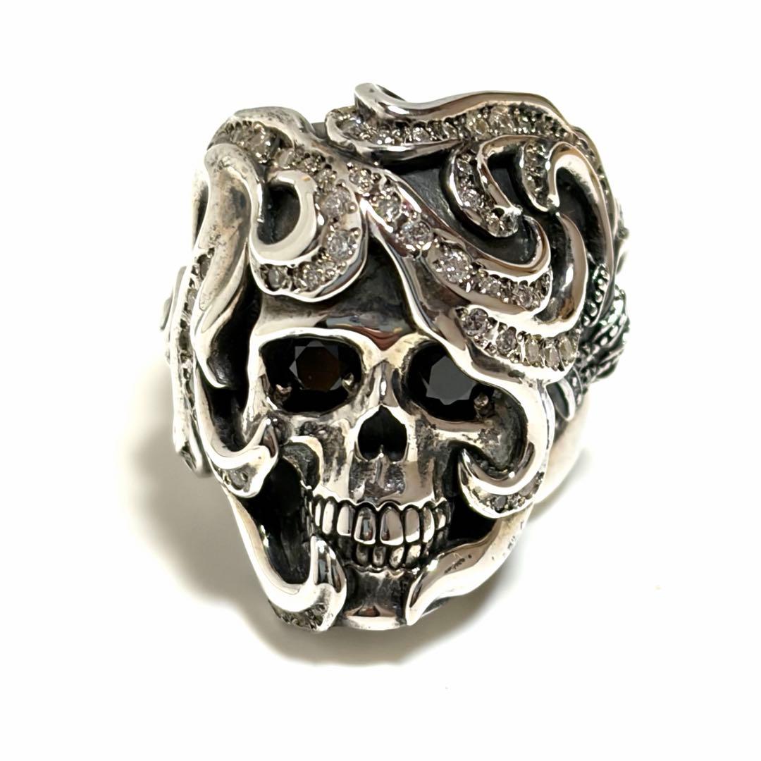JUSTIN DAVIS ANDYリング スカル シルバー ジルコニア 美品