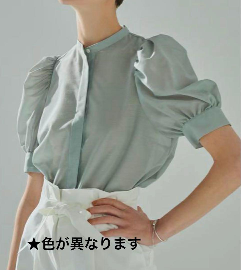 【ほぼ新品】uncrave パフスリーブ シアーブラウス ブラック