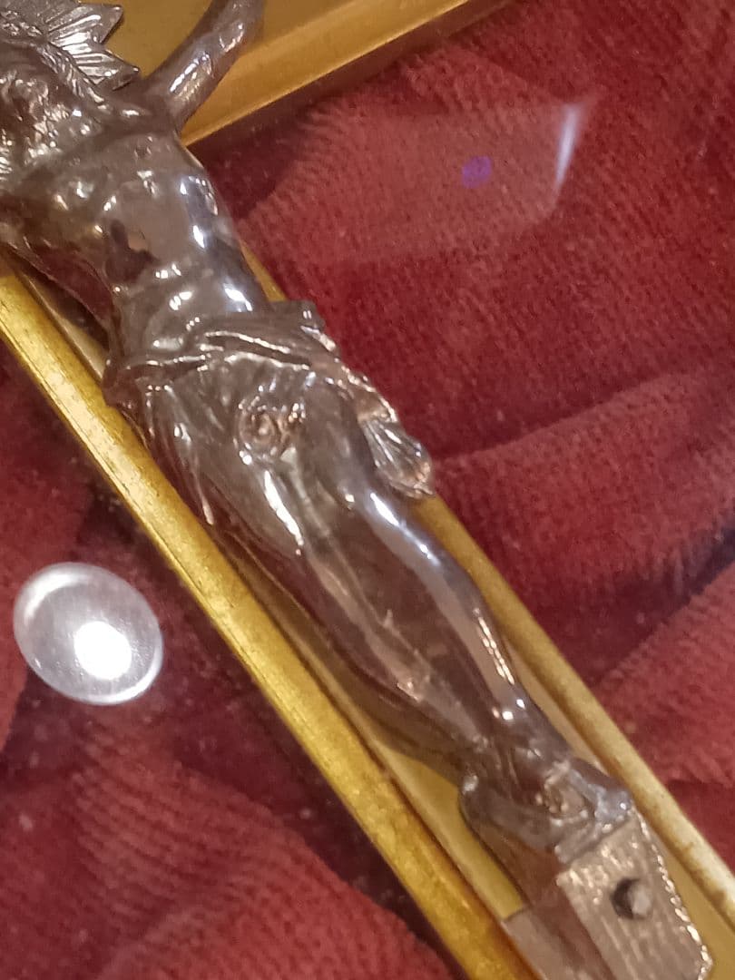 フランス　アンティーク　キリスト像　オブジェ　メダイヨン