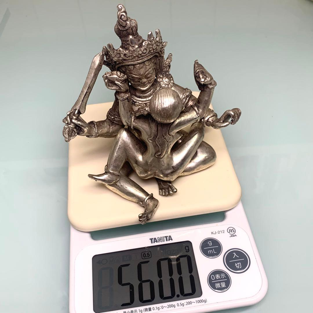 縁起物　仏壇　天王金剛仏と女灵仏 交歡 法王金剛劍持つ　金剛杵持つ　レア時代物