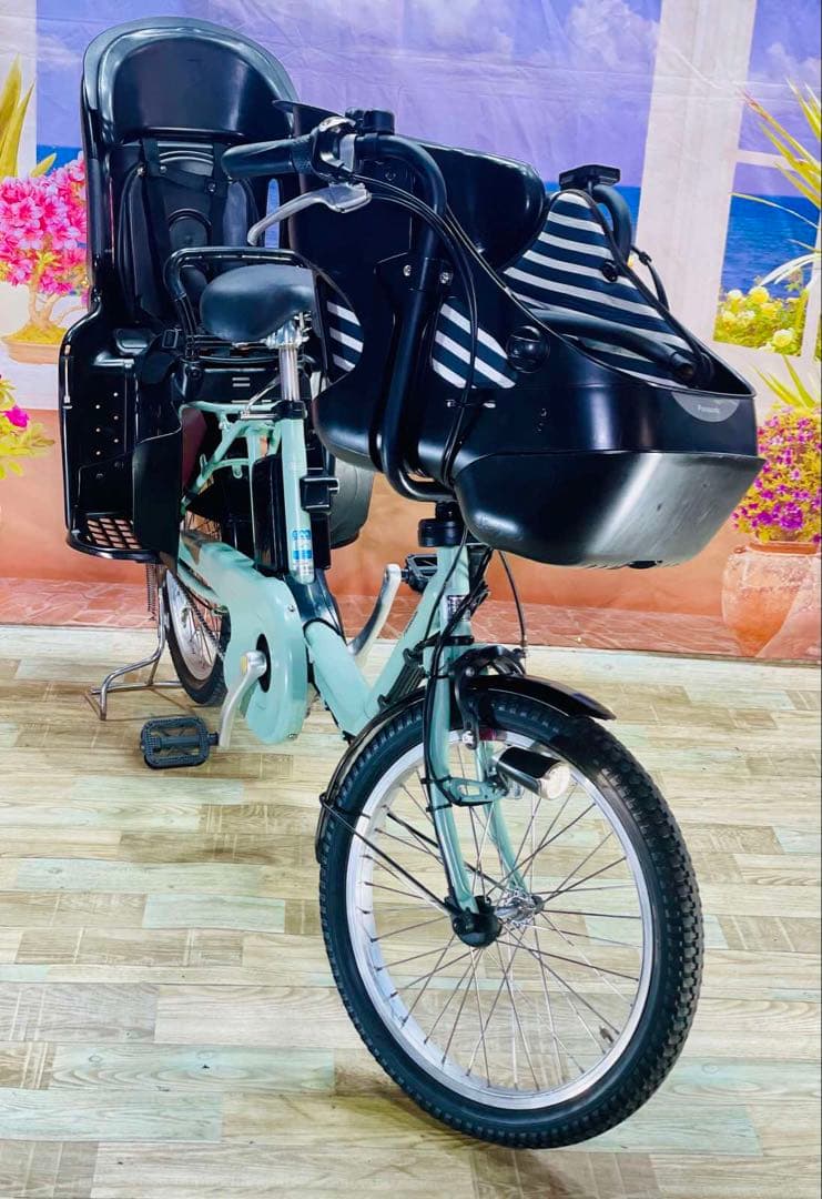 パナソニックギュット⭐️12AH！子供乗せ電動アシスト自転車Y2362