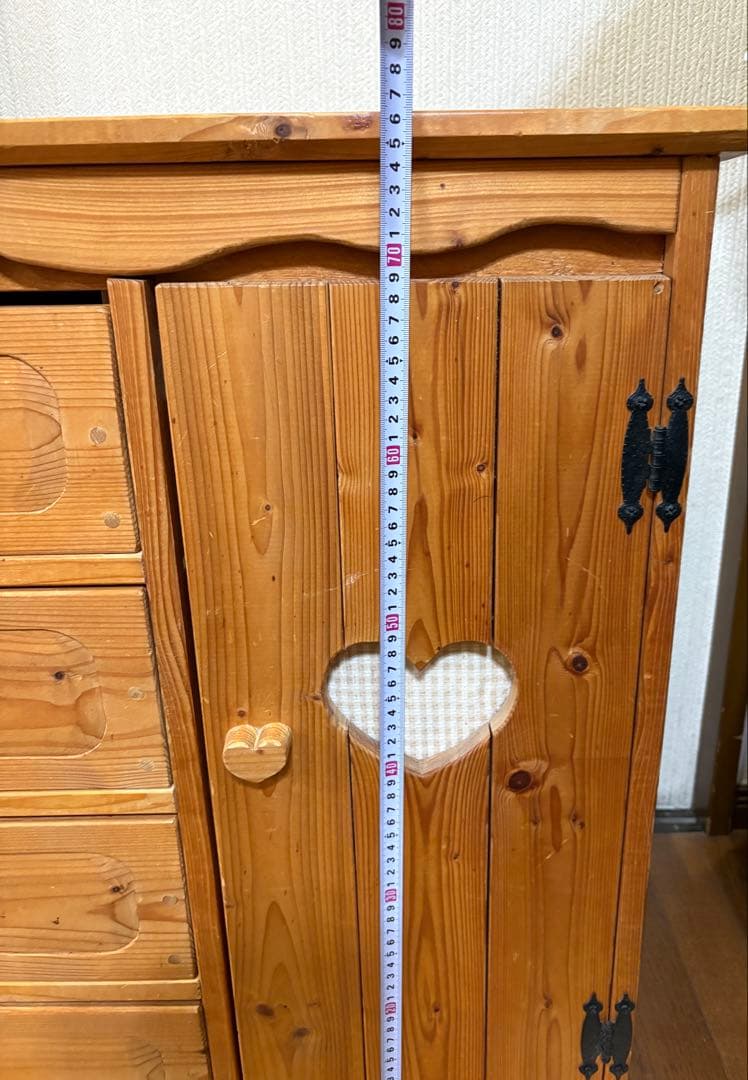 カントリー家具　チェスト　ハート