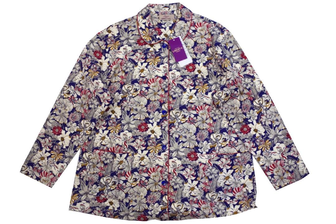 【新品】リバティ LIBERTY fabric　秋冬物厚手スムースパジャマ（L)