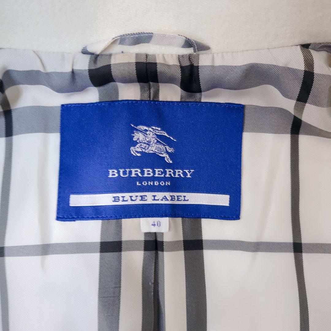 【良品】BURBERRY アンゴラ チンストラップ ノバチェック L相当
