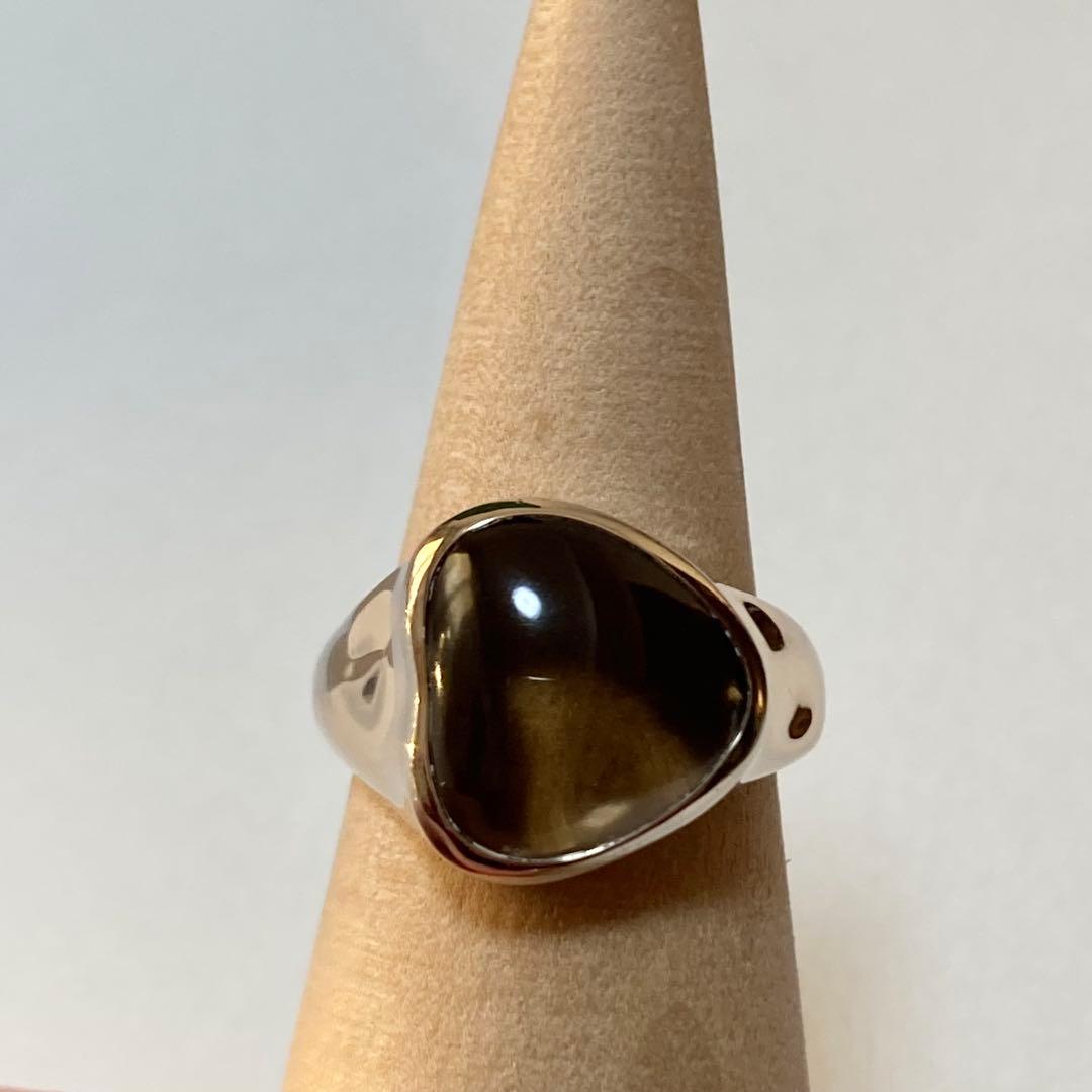 ete リキッドロウ スモーキークォーツ リング ロウブラウンゴールド 13号
